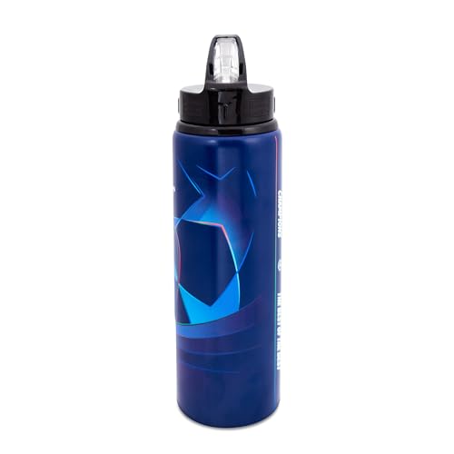 Hy-Pro Botella Deportiva de Aluminio 750ml Oficial UEFA Champions League, Azul, Ligera y Antigoteo miniatura 4