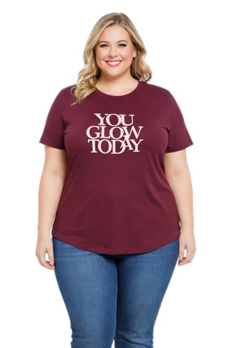 Image of In Love Women's Graphic Printed Cotton Plus Size Longline T-Shirt | Cotton fabric - soft longline T-shirt with easy plus-size fit