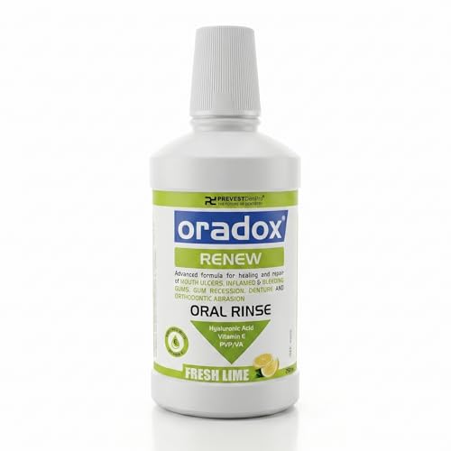 Image of Renew Oral Rinse Mouthwash | Mouth Ulcer Gum Care Dry Mouth Relief Hyaluronic Acid Vitamin E Formula for Bleeding Gums Denture Orthodontic Care (250 ml)