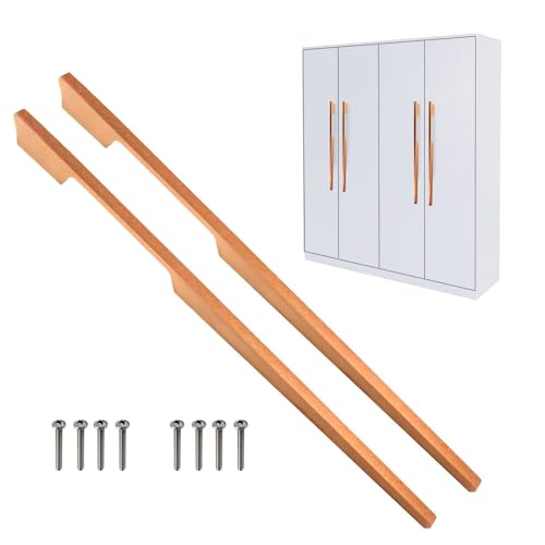 Image of VOLO Aluminium Wardrobe Handle - Elegant Pull Handle for Wardrobe Doors, Cabinet Doors, and Drawers in Kitchen, Office, and Bedroom (Pack of 2 Pieces) (SAC-40 Rose Gold 18 Inch (450mm))