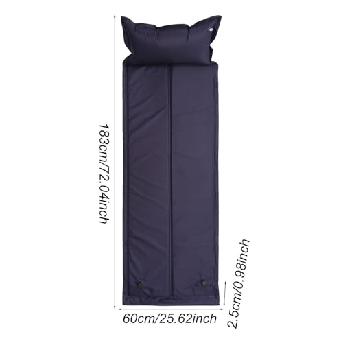 Matelas gonflable de camping épais avec oreiller intégré pour bivouac