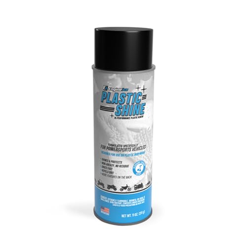 Engine Ice Plastic Shine 11oz High Gloss Coating & Protectant - Brightens, Restores Plastics, Fiberglass, Painted Surfaces & More - Fast Drying Prevents Corrosion, Mud & Dirt Build-Up