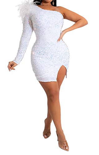 Aro Lora Womens Sexy Sequin Sheer Mesh See Through Long Sleeve Bodycon Midi Club Dress