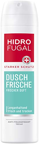 Hidrofugal Dusch-Frische Spray (150 ml), starker Anti-Transpirant Schutz mit angenehm frischem Duft, Deo Spray für starken Schutz ohne Ethylalkohol Cover