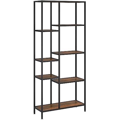 vidaXL Modern Steel and Wood Book Shelf Cover