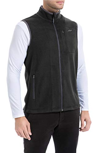 Image of TRAILSIDE SUPPLY CO. Men's Full-Zip Polar Fleece Vest Lightweight Sleeveless Jacket