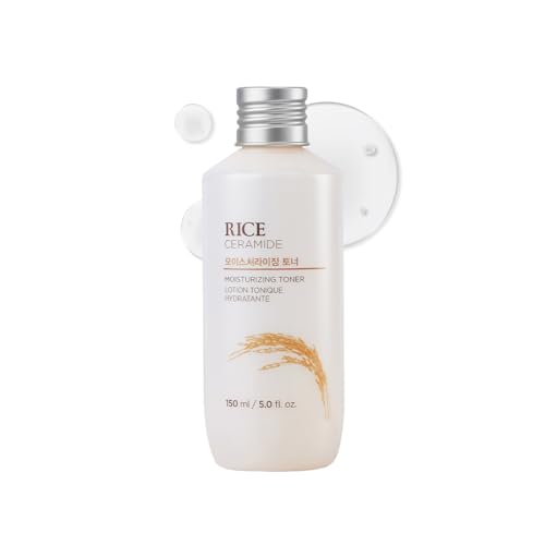 The Face Shop Rice & Ceramide Moisturizing Face Toner Enriched With Rice Extracts To Brighten The Skin | Suits All Skin Types | Hydrating Milky Face Toner For Glowing Skin, Korean Skin Care,150ml