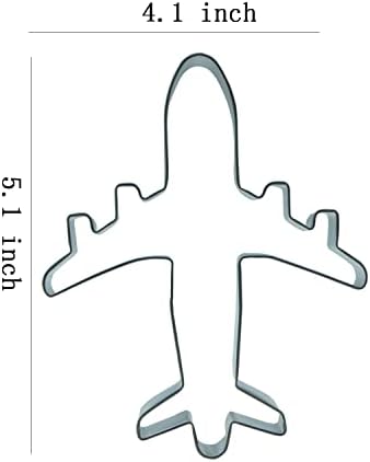 Keewah Airplane Cookie Cutter, 5.2 x 4.1 inch, Stainless Steel image 4