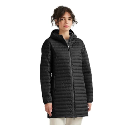 Eddie Bauer Women's Microlight Down Parka, Black, Large