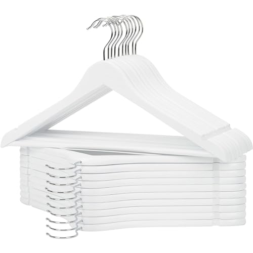 Perchas Madera Blanca Ropa Marca KROWN