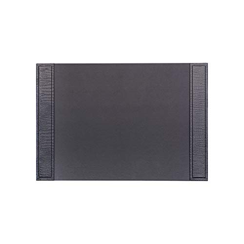 Dacasso Leder Side-Rail Schreibunterlage, schwarz Krokodil geprägt, 25,5 x 17.25-inch Cover