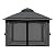 MASTERCANOPY 8x8FT Outdoor Patio Gazebo with Mosquito Netting for Backyard, Patio, Garden Dark Gray/Black