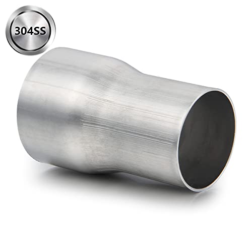 Image of Exhaust Adapter Connector 2 inch ID to 2.5 inch ID, A-KARCK Exhaust Pipe Reducer 4 inch Overall Length 304 Stainless Steel