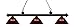 Z-Lite 200-3MB-ARBG Riviera - 3 Light Island/Billiard in Billiard Style - 14.25 Inches Wide by 14.25 Inches High, Finish Color: Matte Black, Glass Color: Burgundy