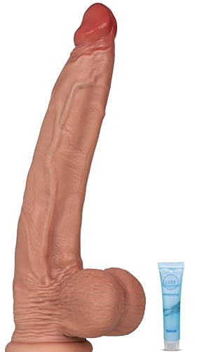 16 Inch Huge Thick Realistic Dildo 3.4 Diameter Big Horse Dildo Dual Density Silicone G Spot Anal Dildo with Strong Suction Cup XXXL Extra Large Long Dildo Sex Toys for Women Men Couples