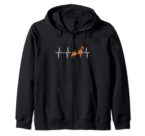 German Shepherd Heartbeat Love My Dog Zip Hoodie, Black