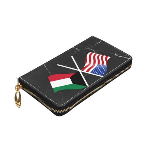 American And Kuwait Flag Wallet Card Bag4