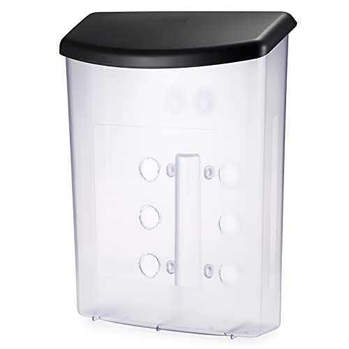 TOLIDA Buzón-Acrilico Boca de Buzon para Exterior con Tapa Negra Caja Sugerencias para Folletos de Formato A5 Pliegues Revistas Periódicos con 2 Juegos de Accesorios de Montaje