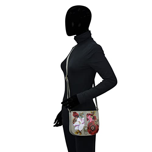 Anna by Anuschka Women's Hand Painted Genuine Leather Flap Crossbody3