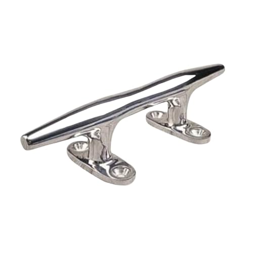 MarineNow Marine Heavy Duty Hollow Base Cleat 316 Stainless Steel Herrishoff Style (6