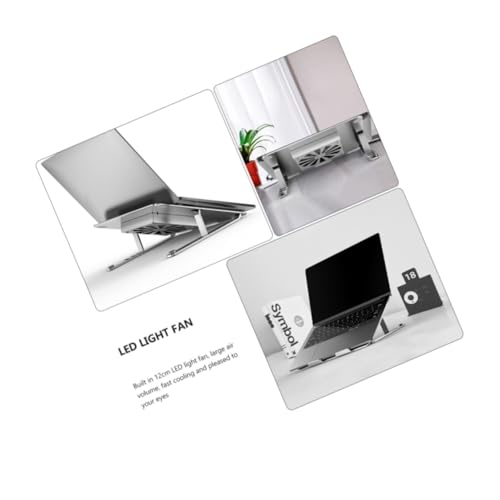 Base para laptop con ventiladores LED y ajuste de altura miniatura 2