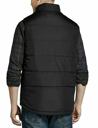 Image of Weatherproof Vintage Men's Flannel Lined Quilted Vest (Black, Medium) (Medium, Black)