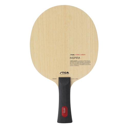 Stiga Inspira Hybrid Carbon Table Tennis Blade, Offensive Professional Blade with Maximum Control & Power - Master - Brown
