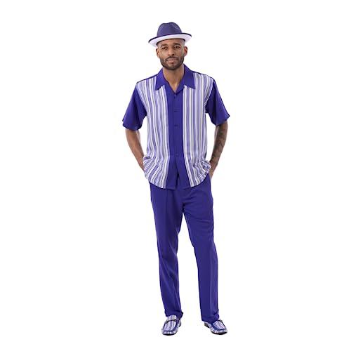 MONTIQUE Striped Pattern Walking Suit 2 Piece Short Sleeve Set - Premium Quality, Stylish Comfort #2312