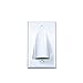 Single Gang White Bulk Cable Pass Through Plate Decora Insert-by-midlite