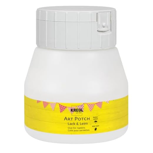 Kreul 49252 - Art Potch Lack und Leim, Serviettentechnik- und Dekokleber auf Wasserbasis, für Holz, Keramik, Stein und Karton, 250 ml, transparent