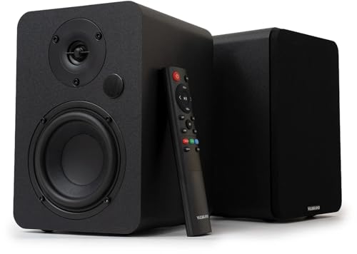 VULKKANO A4 Arc MKII Enceintes Actives de Bibliothèque avec Woofer 4