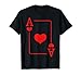 Herz Ass Kartenspiel Poker Kost&uuml;m Karneval Fasching T-Shirt
