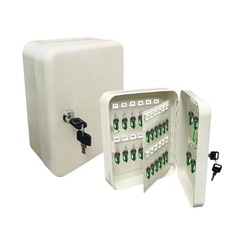 ADEPTNA Wall Mount Key Cabinet with 48 Hooks Cover