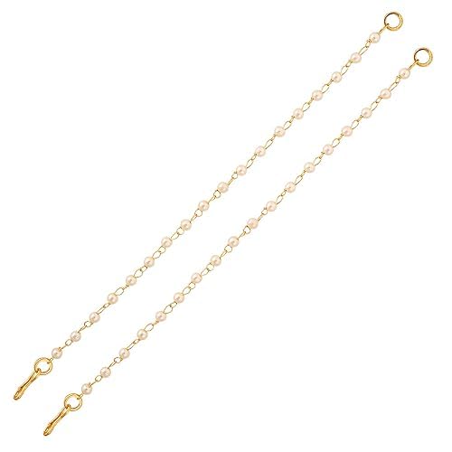 I Jewels Gold Plated Traditional Pearl Hair Chain/Earchain Accessories with Hook for Women Girls (E3212W) (B0D17SYBNR) Amazon Price History, Amazon Price Tracker
