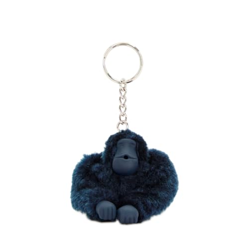 Kipling MONKEYCLIP S Petit porte-clés en forme de singe, singes/porte-clés, Blue Bleu 2 (Bleu)