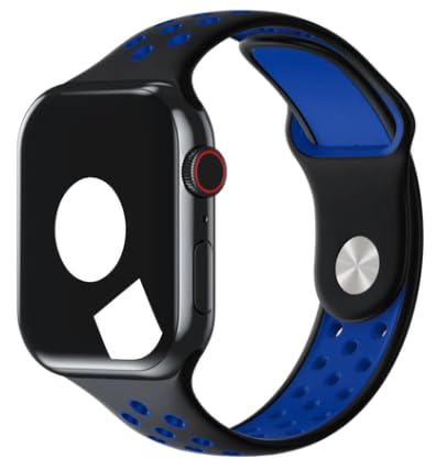 Image of TechMount Silicone Luxury Dotted Sports Watch Band Strap Compatible with Apple Watch Straps 42mm 44mm 45mm 46mm 49mm iWatch Ultra & SE & Series 8 /7 /6 /5 /4 /3 /2 /1 Breathable Replacement Strap