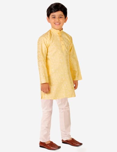 Image of Boy's Kids Kurta Pajama Set | Solid | Cotton| Traditional Ethnic Wear | 1 To 16 Years | P-171