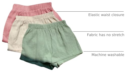 Image of MakeMeChic Women's 3 Pack Linen Shorts Gingham Striped Beach Shorts