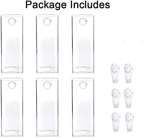 Miniatura 6 de Paquete de 6 macetas colgantes de cristal para colgar en la pared, jarrones de pared de terrario, estación de propagación de plantas