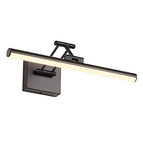 Joossnwell Led Picture Lights For Paintings Dimmable 15.5" Inch Long Hard-Wired Art Lights For Paintings Black Gallery Light With Adjustable Swing Arm Artwork Display Lamps 7W 3000K Warm White #TOP18