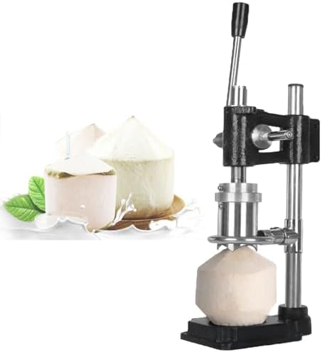 Stainless Steel Nut Opener Machine, Manual Vertical Tool for Easy Lid Opening, Quick & Effortless Home Use, High-Efficiency Nut Cracker (White)