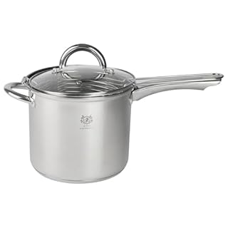 KARL HAUSMANN Friteuse Induction avec Panier - Casserole à Friture Inox 3,6L - Faitout à Friture avec Panier et Couvercle - Friteuse Manuelle Traditionnelle - Compatible Induction - Poêle à Friture