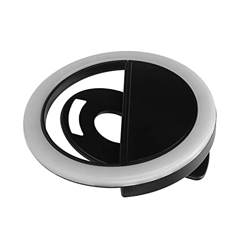 Denash Luz de Anillo de Selfie Luz Recargable de Flash USB Recargable para el Teléfono Fotografía de la Cámara Portátil para Selfie Video en Uso General Material ABSPC