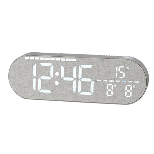 Wall Clocks   with Temperature and Date, Digital Alarm Clock, Modern Home Clock for Room, Office, Classroom, Garage, Gym, Kitchen, Bathroom, Farmhouse Decor, Seniors, Students, and Everyday Use