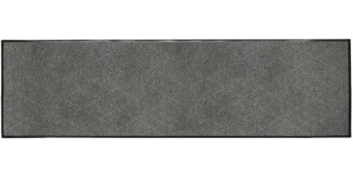 Image of WaterHog Max Diamonds Front Door Mat Indoor Outdoor Entrance, All-Weather Heavy Duty Commercial Doormat with Non-Slip Rubber Backing, Dirt & Moisture Trapper, Low Profile Made in USA 35 inchx118 inch Grey Ash
