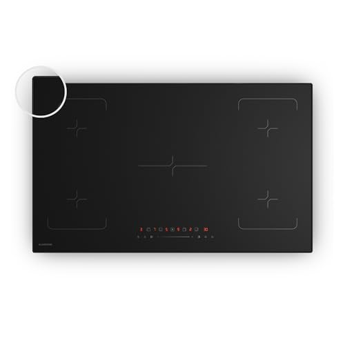 Klarstein Velaire Placa Inducción 90cm - 5 Zonas, 7200W Boost, Control Táctil, Temporizador,...