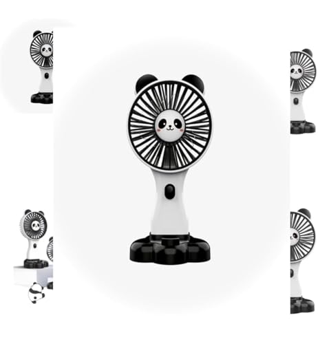 Image of Endzone (2 pack Mini Handheld Fan, USB Rechargeable Higher 3 speeds Small Hand Travel Fans Portable Cute Design Powerful Fans For kids,Outdoor Travelling Sports Indoor | Black Panda (2)