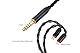 Alphatec 4,4 mm auf 2Pin (0,78 mm) IEM-Kabel, 8-adriges OCC versilbertes HiFi-Ohrhörerkabel, ultraweiches Kopfhörerkabel, In-Ear-Monitorkabel, 1,3 m schwarz