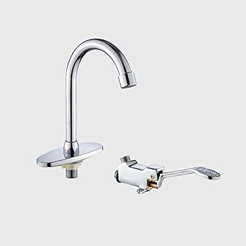 Grifos de Agua, fábrica de Alimentos de Grifo Todo Bronce Tipo de pie Grifo Grifo de Cocina de frío único Grifo Pasos de Laboratorio Lavabo Grifo de Agua Higiene Conveniencia Manos