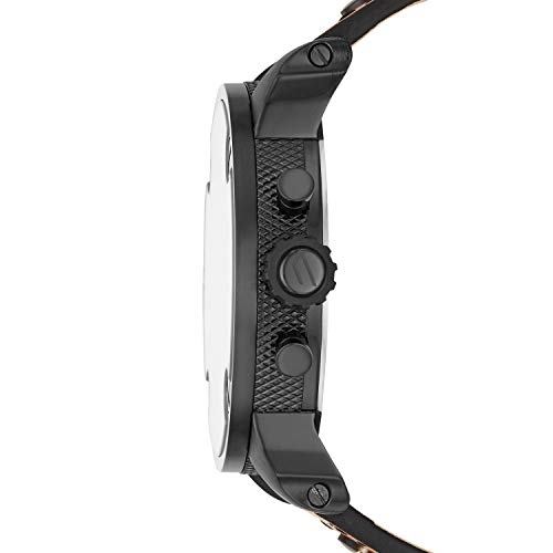 Diesel Men's Little Daddy Quartz Leather Chronograph Watch, Color: Brown (Model: Dz7408) #TOP2